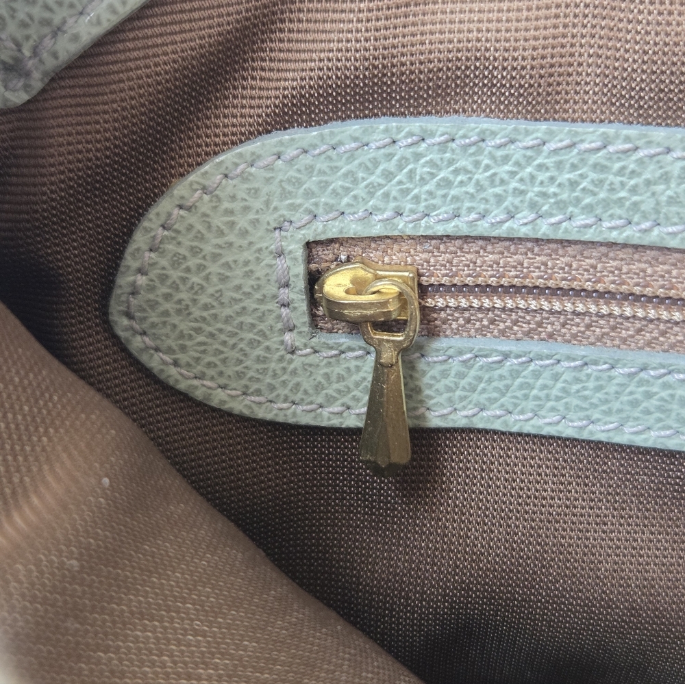 Vintage Coach Madison Regis Light Jade Pebbled Leather Shoulder Bag Italy - Picture 16 of 17